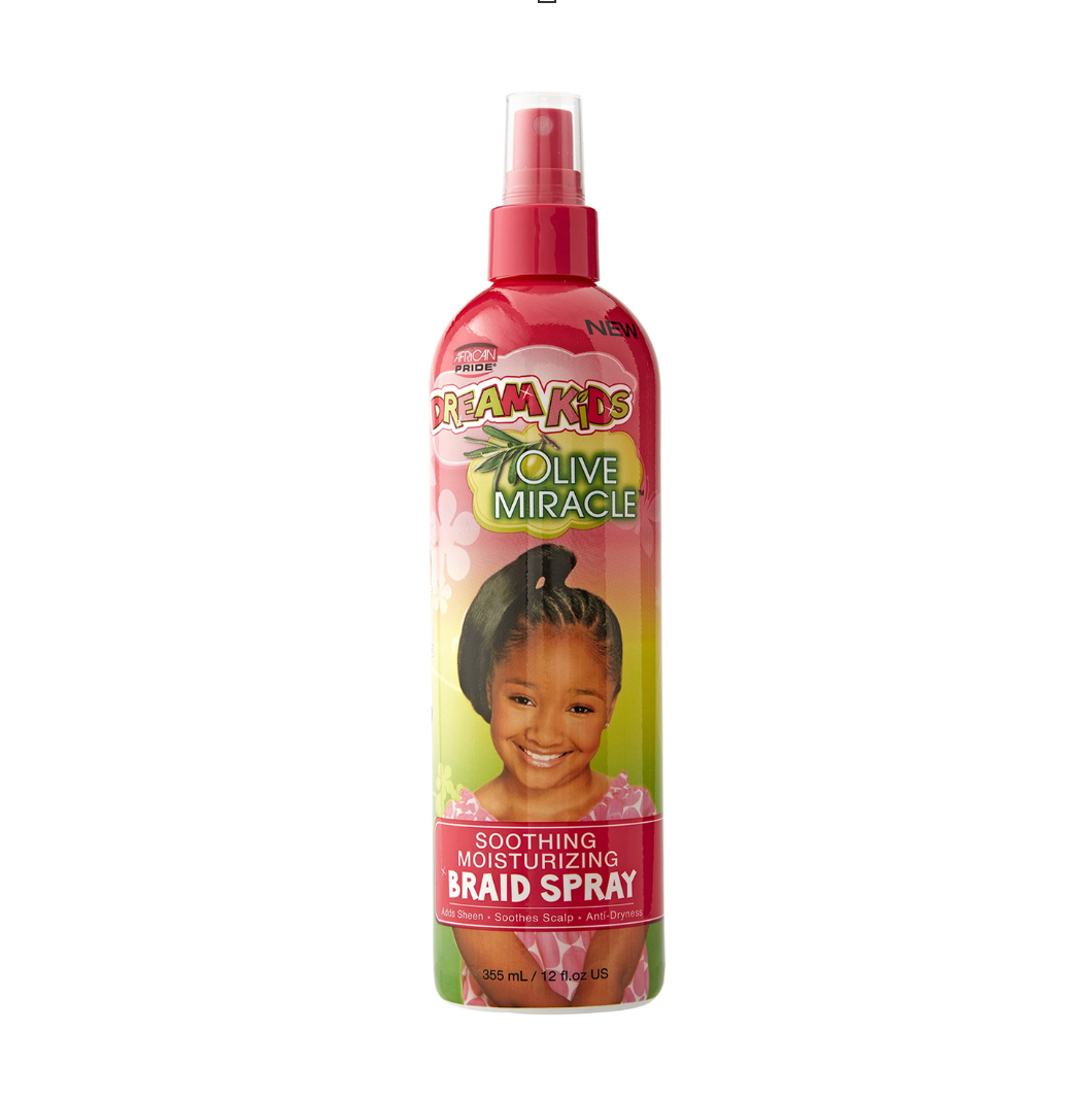 African Pride Dream Kids Olive Miracle Soothing Moisturizing Braid Spray 12oz