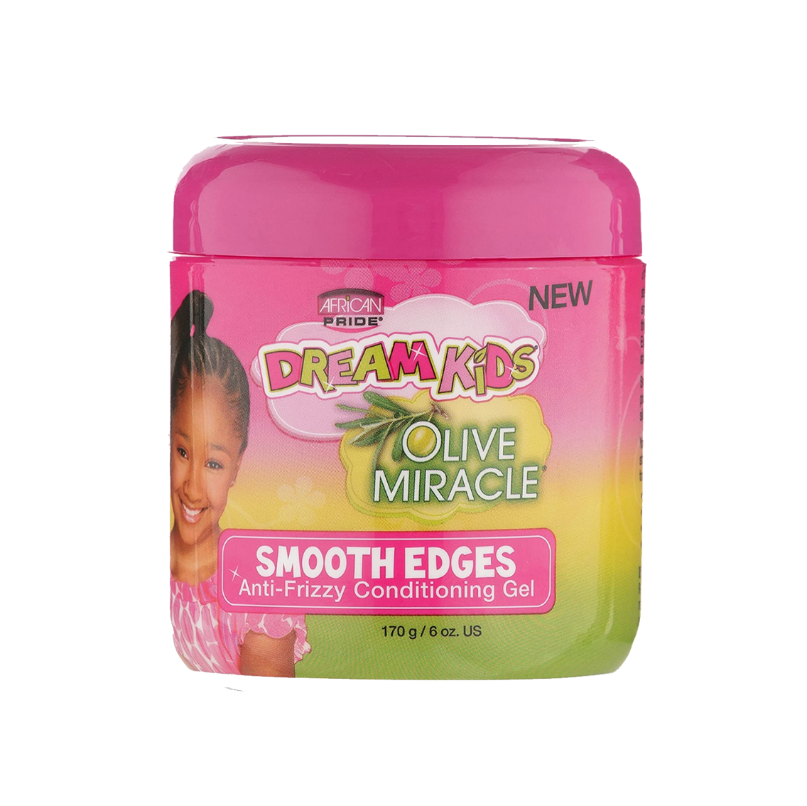 African Pride Dream Kids Olive Miracle Smooth Edges Anti Frizzy Conditioning Gel 6oz