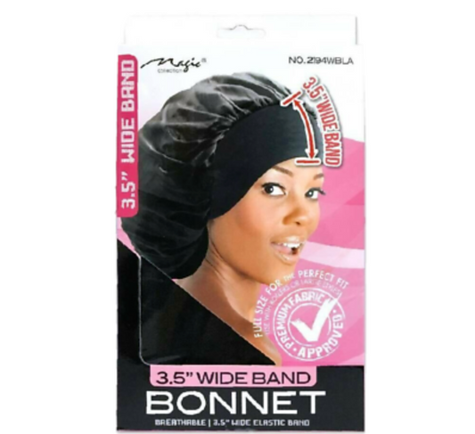 Magic 3.5" Wide Band Bonnet - Black (2194WBLA)