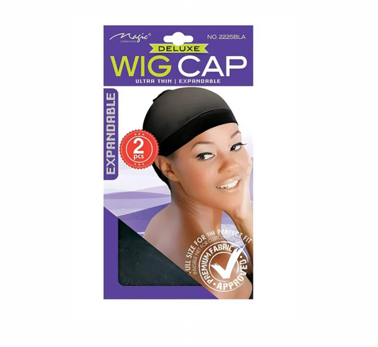 Magic Deluxe Wig Cap Ultra Thin 2 Pieces - Black (2225BLA)
