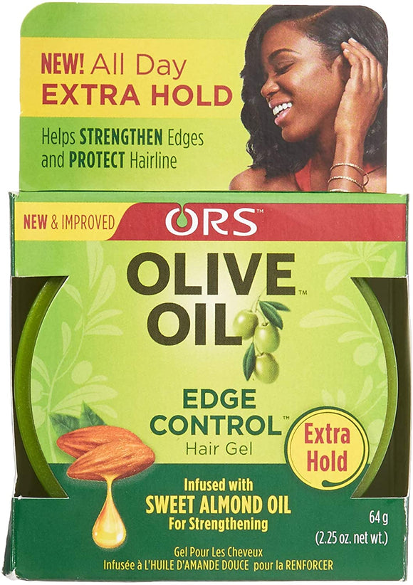 ORS Olive Oil Edge Control Infused With Sweet Almond Oil Extra Hold 2.25oz