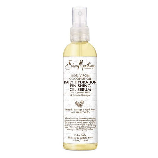 Shea Moisture 100% Virgin Coconut Oil Daily Hydration Finishing Oil Serum 4oz
