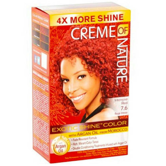 CREME OF NATURE WOMEN'S GEL HAIR COLOR INTENSIVE RED 7.6