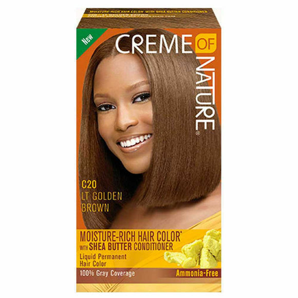 CREME OF NATURE WOMES'S C20 LIQ HAIR COLOR LIGHT GOLDEN BROWN KIT
