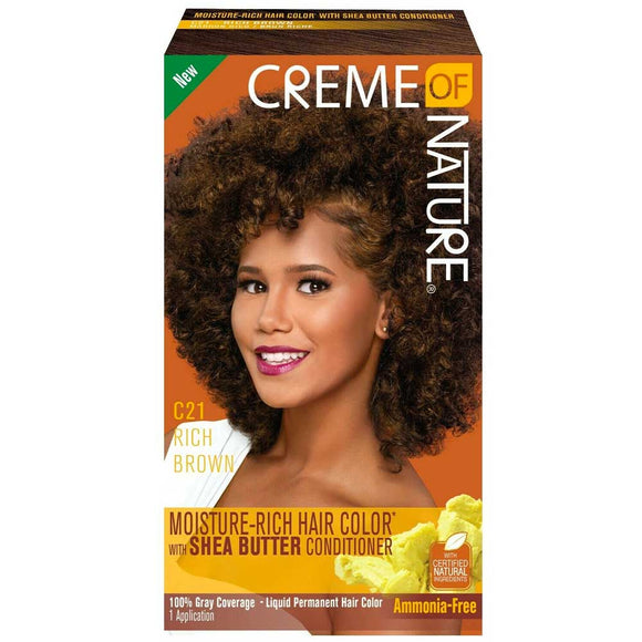 CREME OF NATURE WOMES'S C21 LIQ HAIR COLOR RICH BROWN KIT