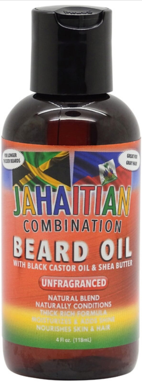 Jahaitian Beard Oil With Black Castor Oil And Shea Butter Unfragranced 4oz