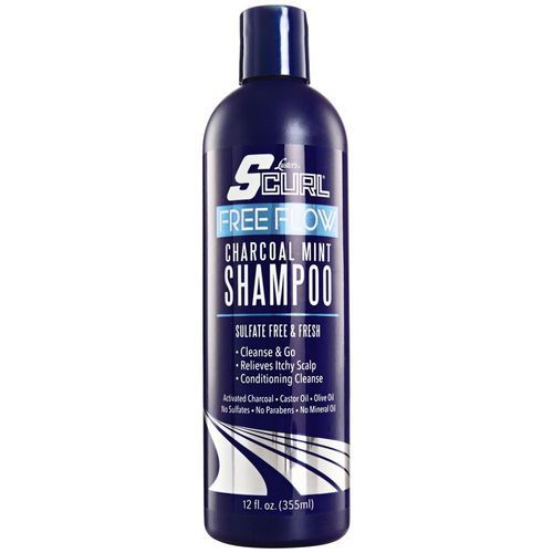SCurl Free Flow Charcoal Mint Shampoo 12oz