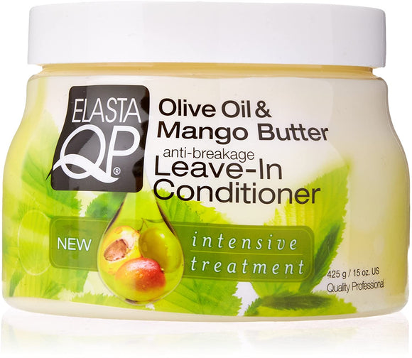 Elasta QP Olive Oil & Mango Butter Anti Breakage Leave In Conditioner 15oz