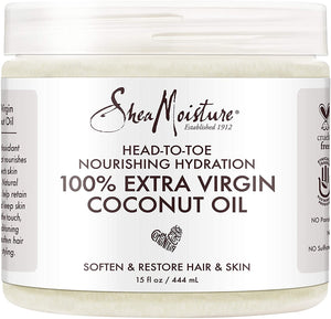 SHEA MOISTURE 100% VIRGIN COCONUT OIL HEAD TO TOE NOURISHING HYDRATION 15OZ