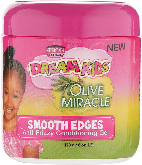 African Pride Dream Kids Olive Miracle Smooth Edges Anti Frizzy Conditioning Gel 6oz