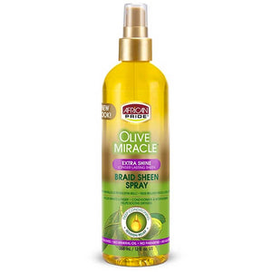 AFRICAN PRIDE OLIVE MIRACLE EXTRA SHINE BRAID SHEEN SPRAY 355ML