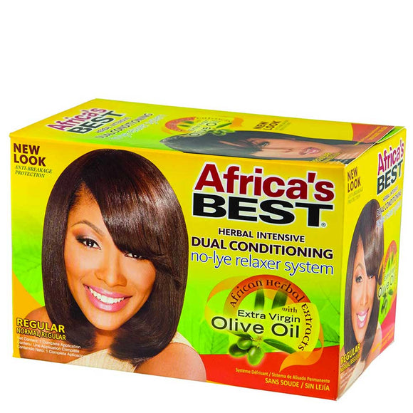 AFRICAS BEST HERBAL INTENSIVE DUAL CONDITIONING NO LYE RELAXER SYSTEM WITH OLIVE OIL