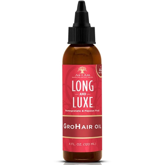 AS I AM LONG & LUXE  POMEGRANATE & PASSION FRUIT GROHAIR OIL 120ML