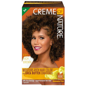 CREME OF NATURE WOMES'S 21 LIQ HAIR COLOR RICH BROWN KIT