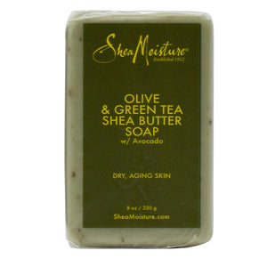 SHEA MOISTURE OLIVE & GREEN TEA SHEA BUTTER BAR SOAP 8OZ