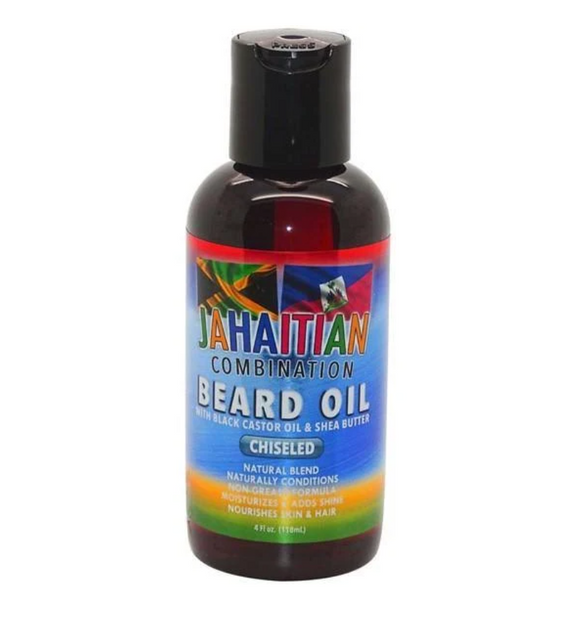 Jahaitian Beard Oil With Black Castor & Shea Butter Chiseled 4oz