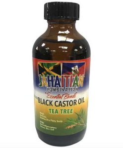 Jahaitian Essential Blends Black Castor Oil Tea Tree 4oz
