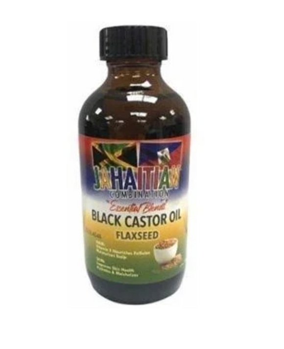 Jahaitian Essential Blends Black Castor Oil Flaxseed 4oz