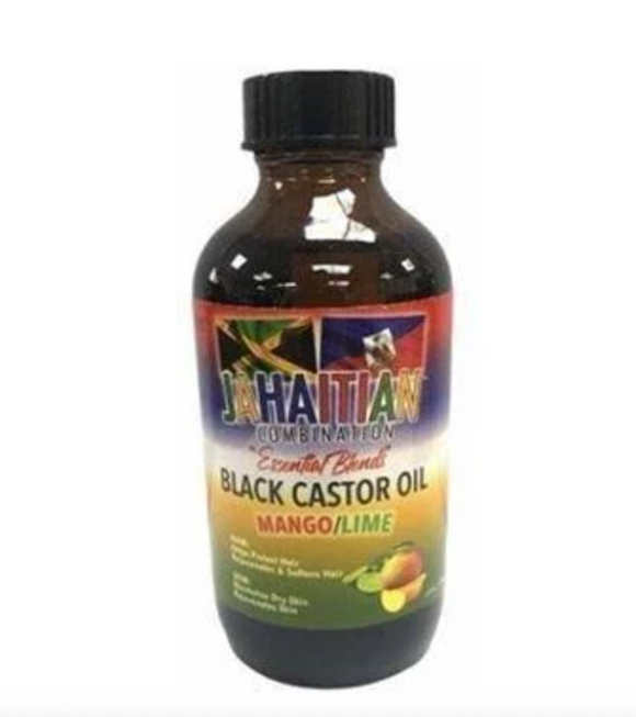 Jahaitian Essential Blends Black Castor Oil Mango/Lime 4oz