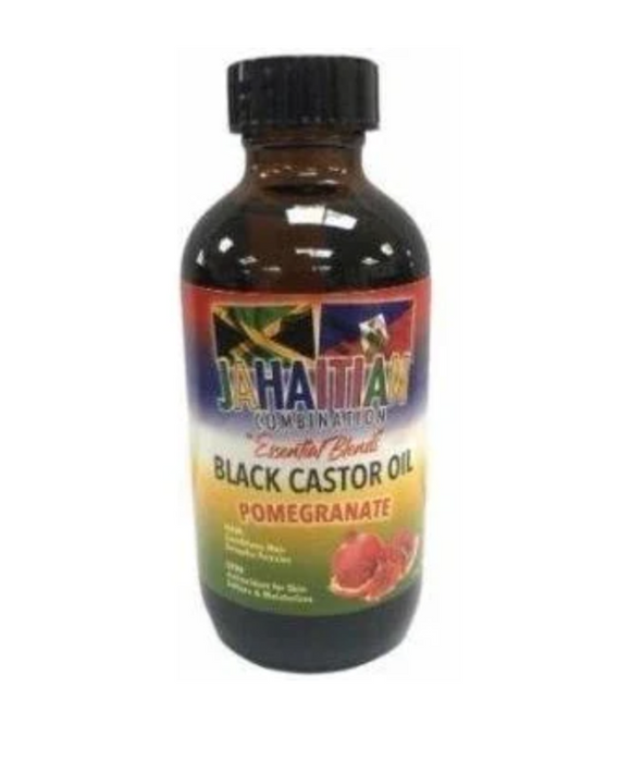 Jahaitian Essential Blends Black Castor Oil Pomegranate 4oz
