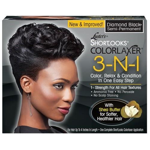 Lusters Pink Short Looks Color Relaxer Kit Black
